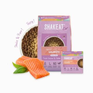 SHAKEAT 凍乾三文魚配新鮮雞肉及三文魚無穀物貓糧 (各款)